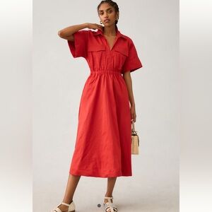 Anthro Maeve Utility Shirt Dress - XL